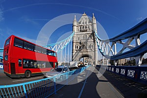 Famous Tower Bridge in London, England