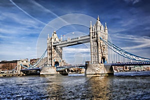 Famous Tower Bridge in London, England