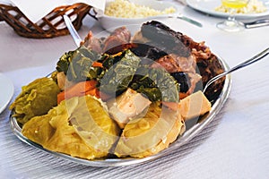 The famous traditional dish of the Azores is Cozido das Furnas. photo