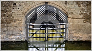 The famous Traitors Gate in London Tower