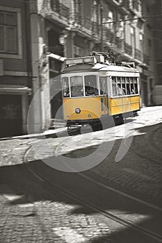 Famous Tram number 28 in Lisbon photo