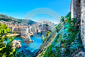 Famous travel place Dubrovnik in Croatia, Mediterranean. photo