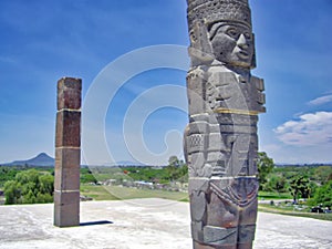 Famous Tula pyramids and statues photo