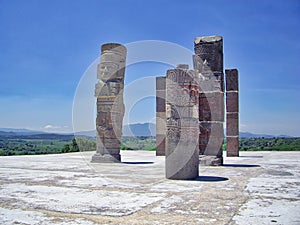 Famous Tula pyramids and statues photo