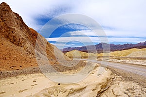 Famous Twenty Mule Teams road in Death Valley National Park