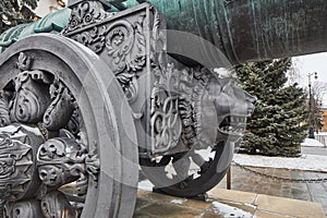 Famous Tzar pushka big canon near Kremlin, Moscow