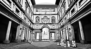 Famous Uffizi Gallery in Florence, Italy