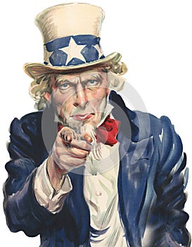 Uncle Sam Wants You Isolated photo