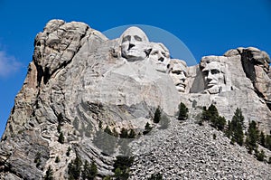 Famous US Presidents on Mount Rushmore National Monument, South photo