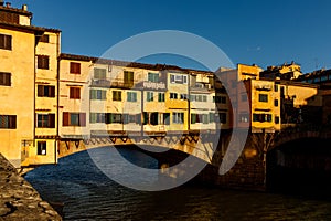 Famous Vecchio Bridge in Florence, Italy.