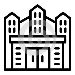 Famous Vienna museum icon outline vector. Austrian marvel spot