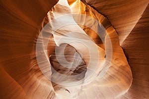 Famous view in Antelope Canyon