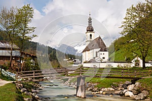 Famous view of the church of Ramsau