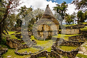 Famous view of Lost city Kuelap, Peru