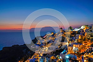 Famous view over the village of Oia, Santorini Island