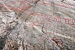 Famous viking rock carving