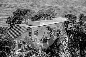 The famous Villa Malaparte on the island of Capri, Italy