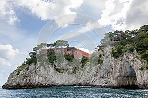 The famous Villa Malaparte on the island of Capri, Italy