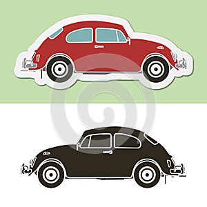 Famous vintage german beetle car