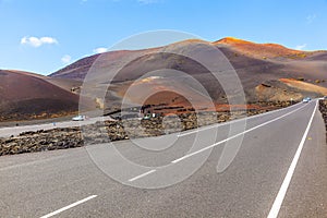 Famous volcanoes of Timanfaya National Park