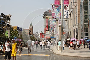 Famous Wangfujing shopping street in Beijing