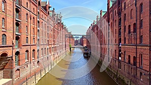 Famous Warehouse District in the city of Hamburg Germany