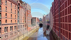 Famous Warehouse District in the city of Hamburg Germany