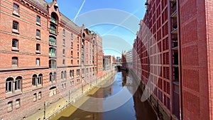 Famous Warehouse District in the city of Hamburg Germany