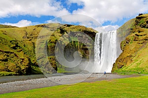 Famous waterfall Skogafoss