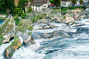 Famous Waterfall in Swiss