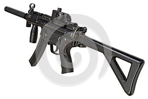 Famous weapon - german submachine gun MP5 with silencer