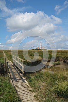 Famous Westerhever Lighthouse,North Frisia,Germany