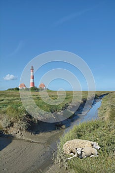 Westerhever Lighthouse,North Frisia,Germany