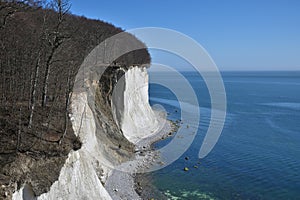 Famous white cliffs in Jasmund National Park