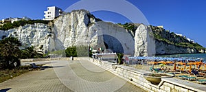 The famous white rocks in Vieste