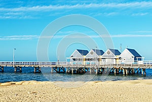 Famous wooden Busselton jetty in Western Australia