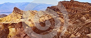 Famous Zabriskie Point in Death Valley National Park