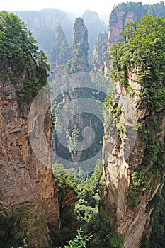 Famous Zhangjiajie National Forest Park in Hunan Province, China.