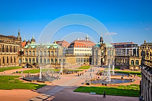 Famous Zwinger palace Der Dresdner Zwinger Art Gallery of Dresden, Saxony, Germany