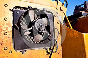 Fan on construction vehicles