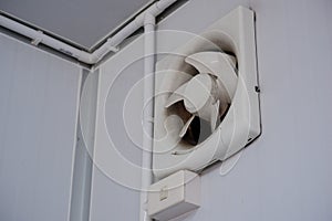 Fan cuts leaflets to ventilate the room