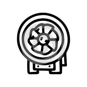 fan heater line vector doodle simple icon