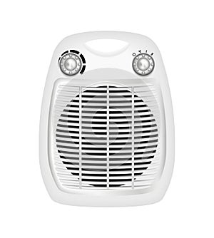 Fan Heater Realistic Compoition