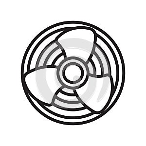 Fan icon vector isolated on white background, Fan sign