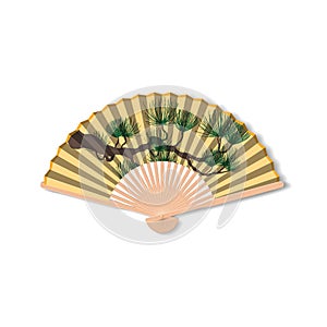 Fan for Kabuki dance. Geisha accessories