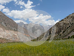 Fan mountains of Tajikistan