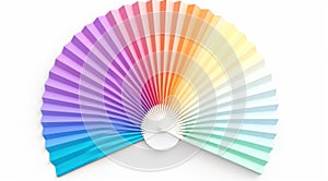 a fan of rainbow colored paper