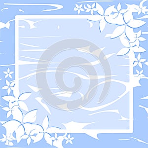 Fanciful floral frame with lively colors
