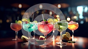 Fancy artisan cocktails and mixed drinks