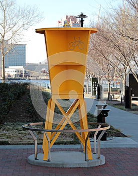 Yellow Modern Bicycle Rack